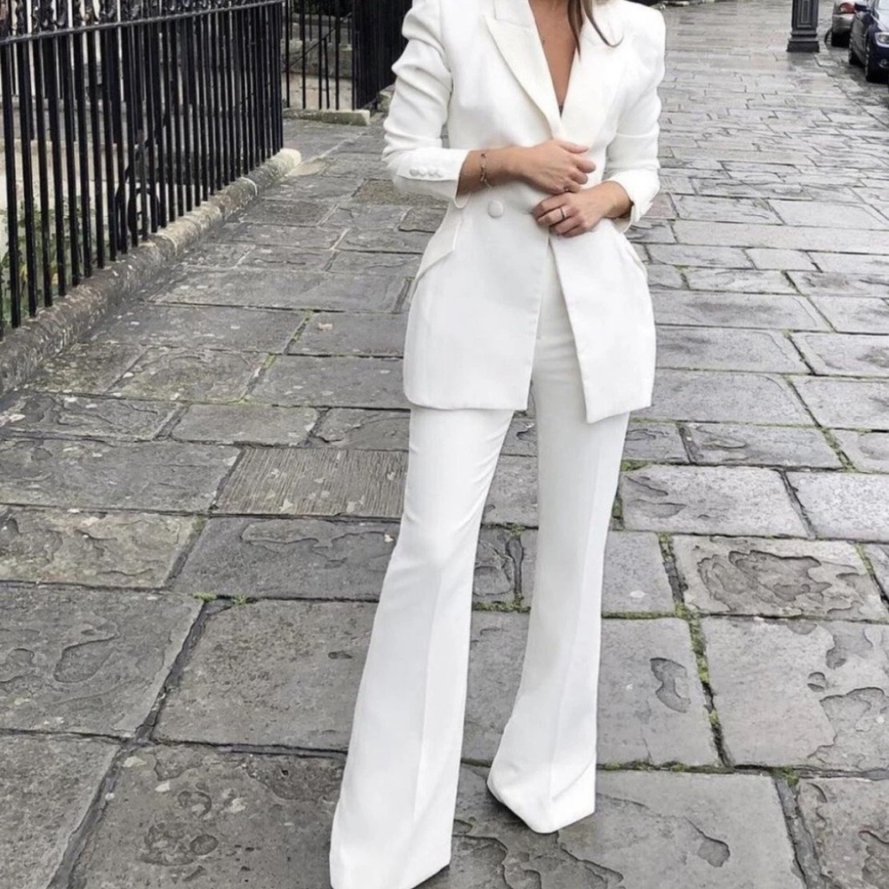 House of CB Dylan White Crepe Hourglass Trousers